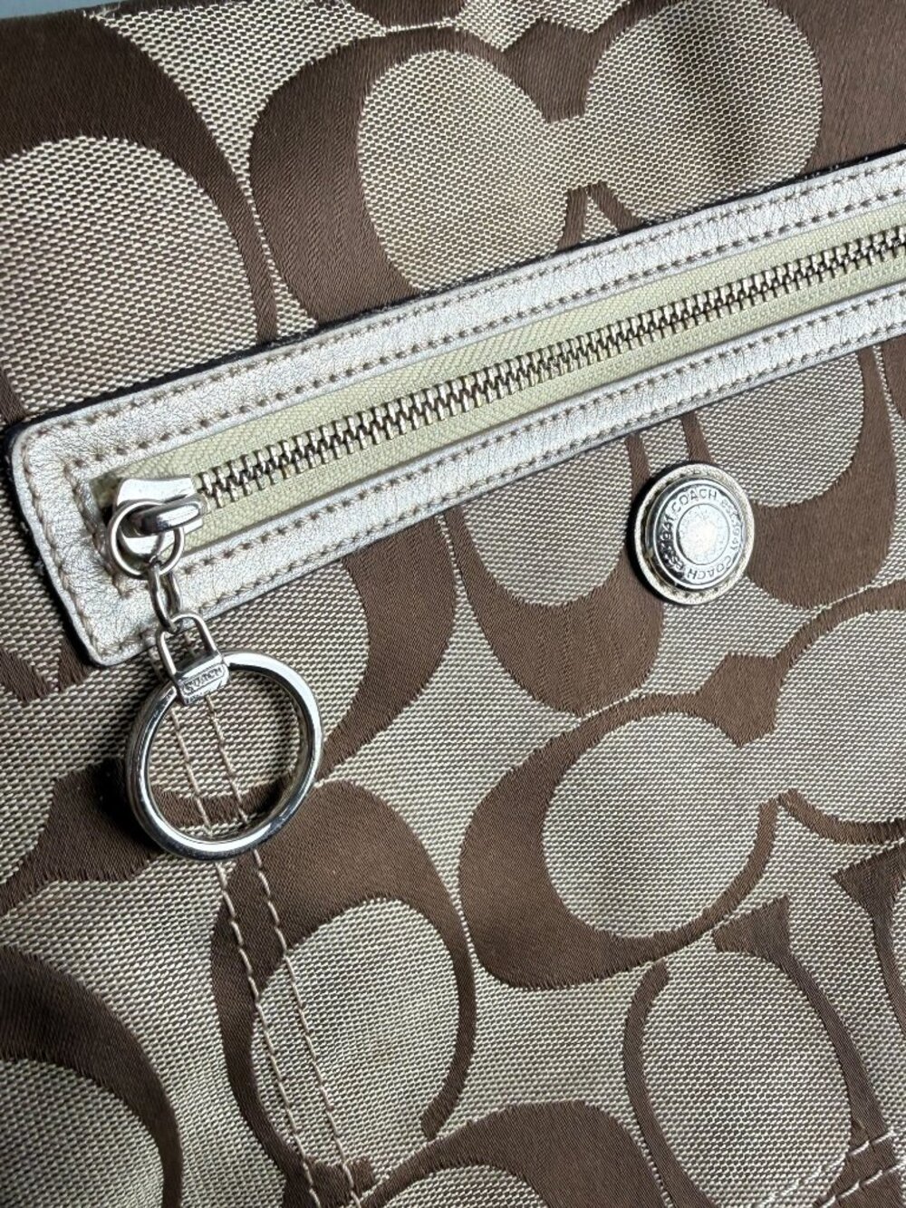 Coach 2010 Signature Jacquard Crossbody Shoulder Bag Style F14869 Y2K - Picture 8 of 10